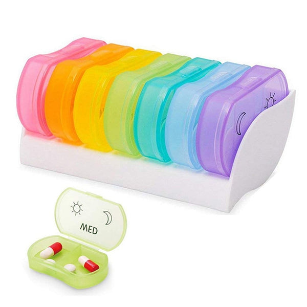 Weekly AM/PM Travel Pill Organizer