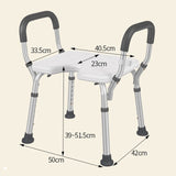 Adjustable Bath Chair With Handrail